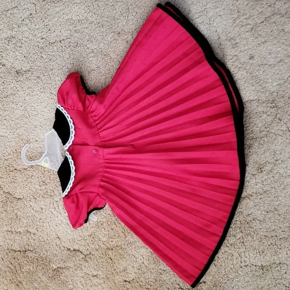 Adorable Expressions Red Toddler Dress Sz. 24 Mos.